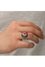Gümüş Ay Yıldız Erkek Yüzük Gümüş Ay Yıldız Erkek Yüzük