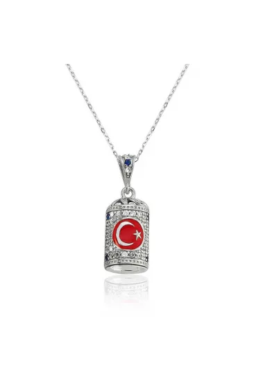 Gümüş Ay Yıldız Cevşen Bayan Kolye Gümüş Ay Yıldız Cevşen Bayan Kolye