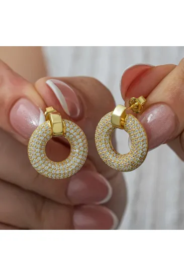Gümüş Halka Gold Kadın Küpe Gümüş Halka Gold Kadın Küpe