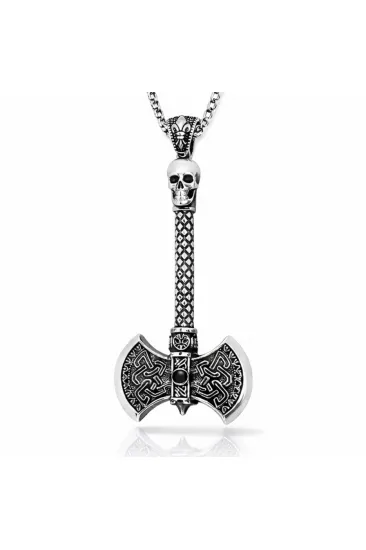 Gümüş Balta Erkek Kolye Gümüş Balta Erkek Kolye