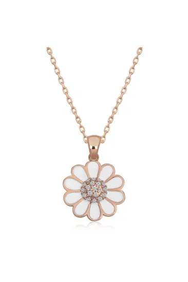 Gümüş Rose Papatya Kadın Kolye Gümüş Rose Papatya Kadın Kolye