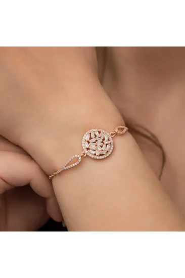Gümüş Rose Baget Taşlı Bileklik Gümüş Rose Baget Taşlı Bileklik