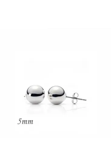 Gümüş Top Küpe - 5 mm Gümüş Top Küpe - 5 mm