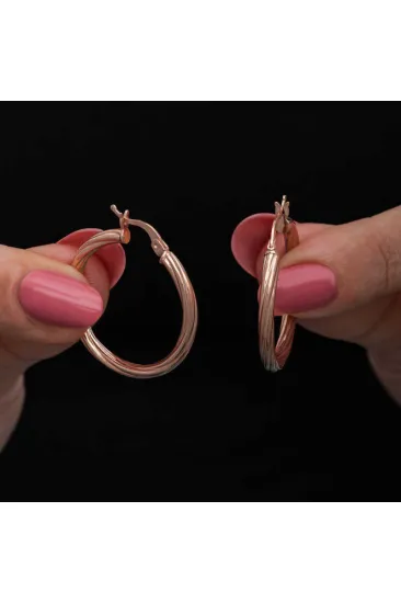 Gümüş Rose 3 mm Burgu Şarnel Küpe Gümüş Rose 3 mm Burgu Şarnel Küpe