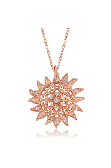 Gümüş Rose Güneş Kadın Kolye Gümüş Rose Güneş Kadın Kolye