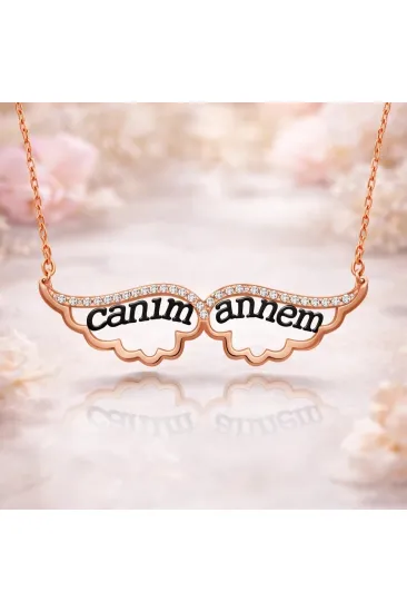 Gümüş Melek Canım Annem Bayan Kolye Gümüş Melek Canım Annem Bayan Kolye