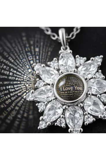 Gümüş 100 Dilde Seni Seviyorum Lotus Kadın Kolye Gümüş 100 Dilde Seni Seviyorum Lotus Kadın Kolye