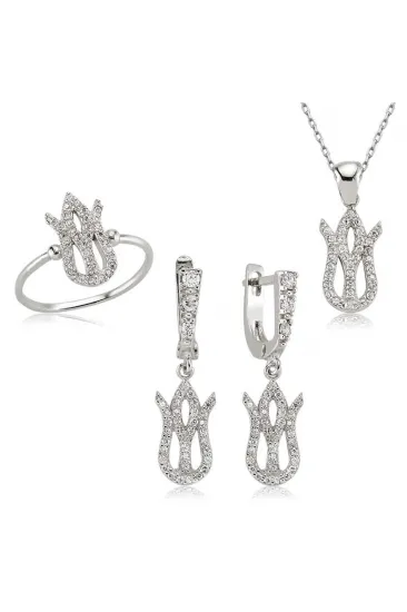 Gümüş Lale Bayan Set Gümüş Lale Bayan Set