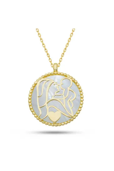 Gümüş Fosforlu Gold Anne Çocuk Sevgisi Kadın Kolye Gümüş Fosforlu Gold Anne Çocuk Sevgisi Kadın Kolye