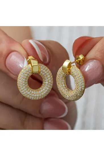 Gümüş Halka Gold Kadın Küpe Gümüş Halka Gold Kadın Küpe