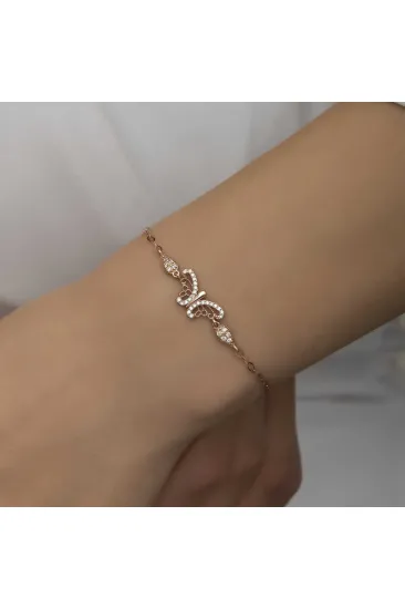 Gümüş Rose Kelebek Kadın Bileklik Gümüş Rose Kelebek Kadın Bileklik
