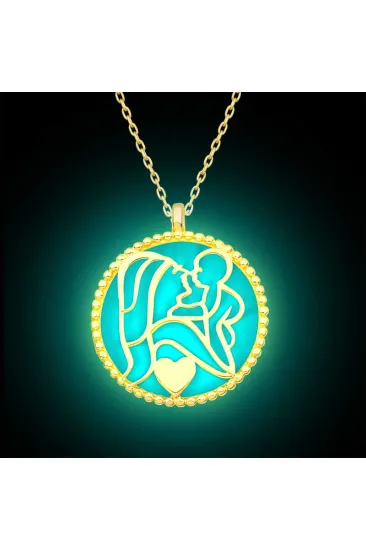 Gümüş Fosforlu Gold Anne Çocuk Sevgisi Kadın Kolye Gümüş Fosforlu Gold Anne Çocuk Sevgisi Kadın Kolye