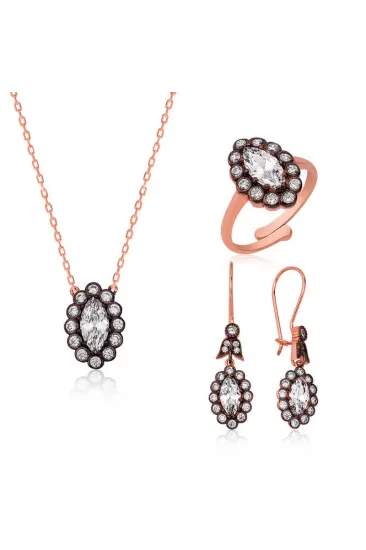 Gümüş Elmas Montür Bayan Set Gümüş Elmas Montür Bayan Set