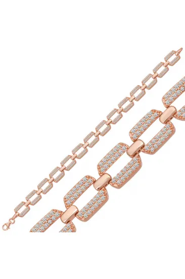 Gümüş Rose Zirkon Taşlı Kadın Bileklik Gümüş Rose Zirkon Taşlı Kadın Bileklik