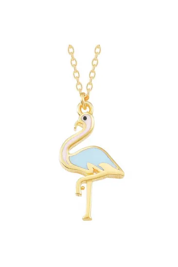 Gümüş Gold Flamingo Kadın Kolye