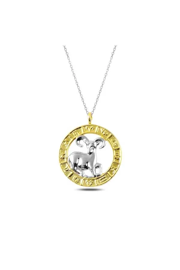 Gümüş Gold Koç Burcu Kolye Gümüş Gold Koç Burcu Kolye