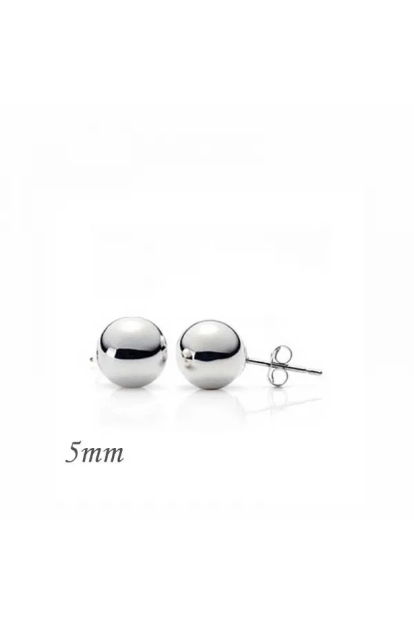 Gümüş Top Küpe - 5 mm Gümüş Top Küpe - 5 mm