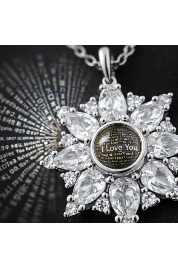 Gümüş 100 Dilde Seni Seviyorum Lotus Kadın Kolye Gümüş 100 Dilde Seni Seviyorum Lotus Kadın Kolye