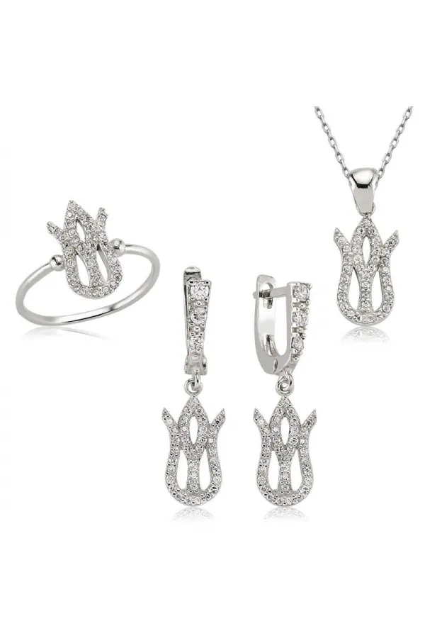 Gümüş Lale Bayan Set Gümüş Lale Bayan Set