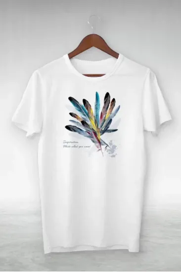 Unisex Baskılı Oversize T-Shirt - Beyaz Unisex Baskılı Oversize T-Shirt - Beyaz