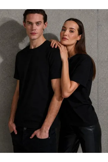 Unisex Kısa Kollu Bisiklet Yaka Basic Viskon Bluz Unisex Kısa Kollu Bisiklet Yaka Basic Viskon Bluz