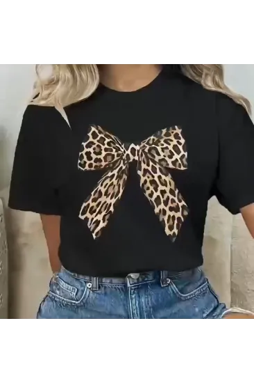 Baskılı Oversize Bisiklet Yaka T-shirt - Siyah Baskılı Oversize Bisiklet Yaka T-shirt - Siyah