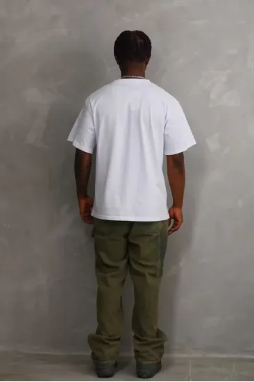 Unisex Baskılı Oversize T-Shirt - Beyaz Unisex Baskılı Oversize T-Shirt - Beyaz