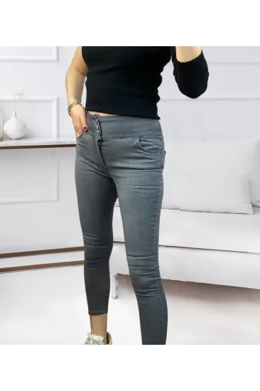 Yüksel Bel Likralı Kot Pantolon (Gri) Yüksel Bel Likralı Kot Pantolon (Gri)