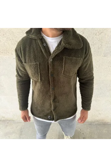 Erkek Pelüş Polar Hırka Gömlek – Yakalı, İlik Düğmeli, Göğüs Cepli, Yumuşak Dokulu Kışlık Regular Fit Rahat Günlük Model - Haki Erkek Pelüş Polar Hırka Gömlek – Yakalı, İlik Düğmeli, Göğüs Cepli, Yumuşak Dokulu Kışlık Regular Fit Rahat Günlük Model - Haki