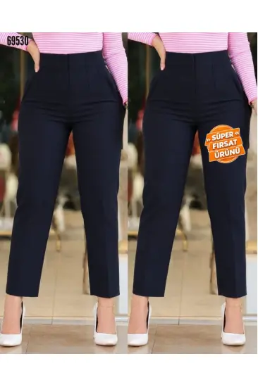 Kadın üste Oturan Paçası Bilek üzerinde Biten Krep Kumaş Kumaş Pantolon 36 (S) - 50 (5XL) Kadın üste Oturan Paçası Bilek üzerinde Biten Krep Kumaş Kumaş Pantolon 36 (S) - 50 (5XL)