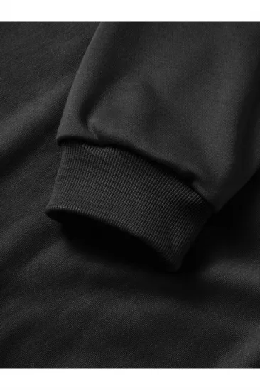 10 Kasıma Özel Üç İplik Kapşonlu Baskılı SweatShirt - Siyah 10 Kasıma Özel Üç İplik Kapşonlu Baskılı SweatShirt - Siyah