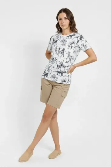 Beyaz Dinozor Desenli Tişört – Regular Kalıp, Bisiklet Yaka, Dijital Baskılı Pamuklu T-Shirt - Beyaz Beyaz Dinozor Desenli Tişört – Regular Kalıp, Bisiklet Yaka, Dijital Baskılı Pamuklu T-Shirt - Beyaz