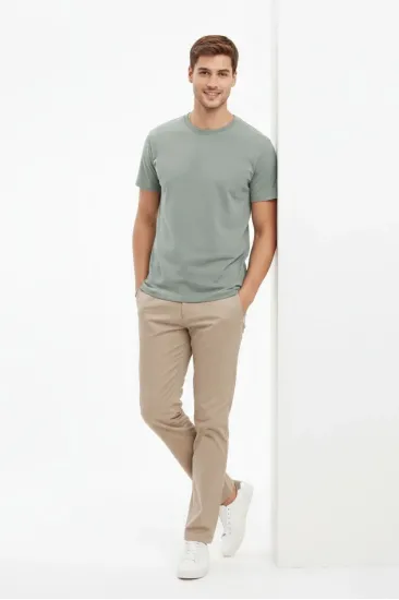 Erkek Bisiklet Yaka Yazlık Kısa kol Düz Tişört Regular Kalıp T-shirt - Mint Yeşili Erkek Bisiklet Yaka Yazlık Kısa kol Düz Tişört Regular Kalıp T-shirt - Mint Yeşili