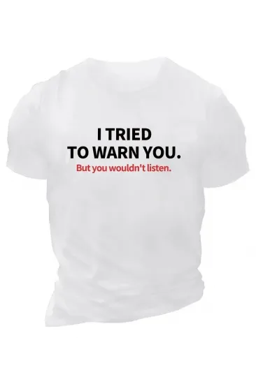 Erkek Baskılı T-Shirt Kısa Kol Bisiklet Yaka Regular Fit Rahat Kalıp Günlük Tişört - Beyaz Erkek Baskılı T-Shirt Kısa Kol Bisiklet Yaka Regular Fit Rahat Kalıp Günlük Tişört - Beyaz