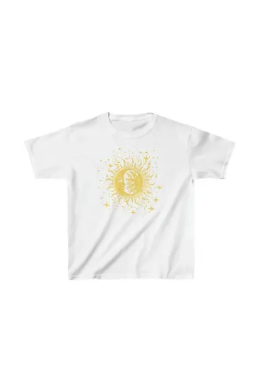Çocuk Unisex Baskılı T-Shirt - Beyaz Çocuk Unisex Baskılı T-Shirt - Beyaz