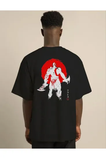Erkek Baskılı T-Shirt Kısa Kol Bisiklet Yaka Regular Fit Rahat Kalıp Günlük Tişört - Siyah