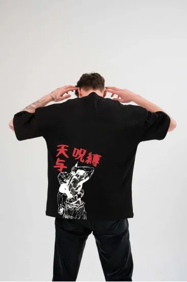 Erkek Baskılı T-Shirt Kısa Kol Bisiklet Yaka Regular Fit Rahat Kalıp Günlük Tişört - Siyah Erkek Baskılı T-Shirt Kısa Kol Bisiklet Yaka Regular Fit Rahat Kalıp Günlük Tişört - Siyah
