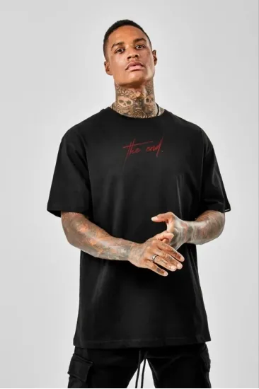 Erkek Baskılı T-Shirt Kısa Kol Bisiklet Yaka Regular Fit Rahat Kalıp Günlük Tişört - Siyah Erkek Baskılı T-Shirt Kısa Kol Bisiklet Yaka Regular Fit Rahat Kalıp Günlük Tişört - Siyah