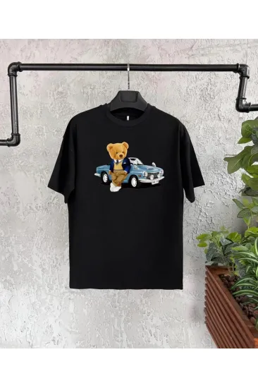 Unisex Çocuk Baskılı T-Shirt - Siyah Unisex Çocuk Baskılı T-Shirt - Siyah