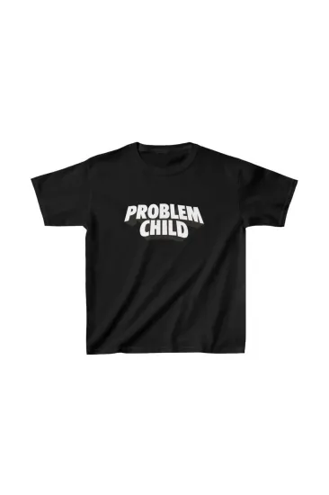 Unisex Çocuk Baskılı T-Shirt - Siyah Unisex Çocuk Baskılı T-Shirt - Siyah