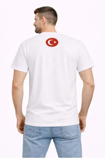 Erkek TÜRKİYE Baskılı Tişört Ay Yıldız 2026 Dünya Kupası Taraftar Forma T-Shirt - Beyaz Erkek TÜRKİYE Baskılı Tişört Ay Yıldız 2026 Dünya Kupası Taraftar Forma T-Shirt - Beyaz