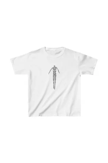 Unisex Çocuk Baskılı T-Shirt - Beyaz Unisex Çocuk Baskılı T-Shirt - Beyaz