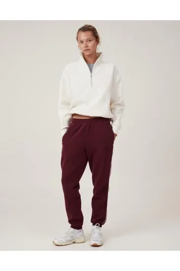 Kadın 3 İplik Pamuklu Oversize Yarım Fermuarlı Yakalı Basic Sweatshirt - Beyaz Kadın 3 İplik Pamuklu Oversize Yarım Fermuarlı Yakalı Basic Sweatshirt - Beyaz