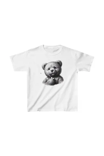Unisex Çocuk Baskılı T-Shirt - Beyaz Unisex Çocuk Baskılı T-Shirt - Beyaz