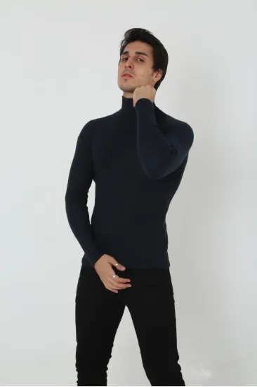 Erkek Fitilli Kaşkorse Kumaş Boğazlı Full Likralı Slimfit Body - Siyah Erkek Fitilli Kaşkorse Kumaş Boğazlı Full Likralı Slimfit Body - Siyah