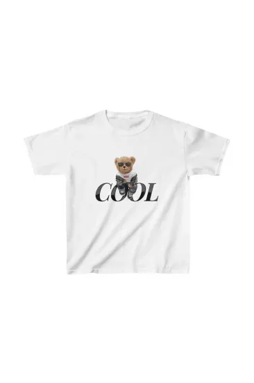 Unisex Çocuk Baskılı T-Shirt - Beyaz Unisex Çocuk Baskılı T-Shirt - Beyaz
