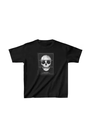 Unisex Çocuk Baskılı T-Shirt - Siyah Unisex Çocuk Baskılı T-Shirt - Siyah