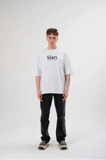 Erkek Kısa Kol Yazlık Tişört Bisiklet Yaka Baskılı Oversize T-Shirt - Siyah Erkek Kısa Kol Yazlık Tişört Bisiklet Yaka Baskılı Oversize T-Shirt - Siyah
