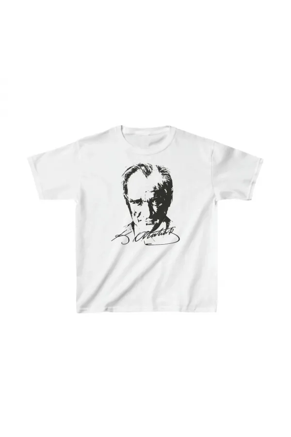 Çocuk Unisex Baskılı T-Shirt - Beyaz Çocuk Unisex Baskılı T-Shirt - Beyaz