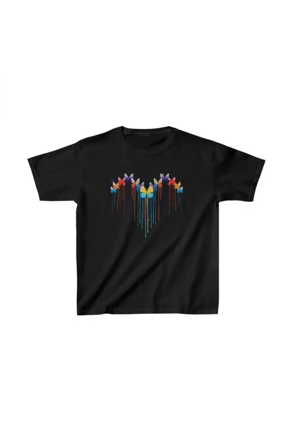 Çocuk Unisex Baskılı T-Shirt - Siyah Çocuk Unisex Baskılı T-Shirt - Siyah